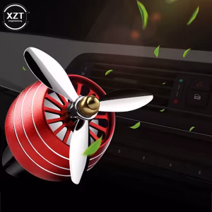 Car Air Freshener LED Swivel Light Perfume Dispenser 3-Blade Propeller Design Suitable for Car Ventilation Door Perfume - Image 3