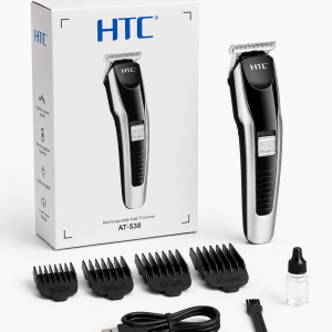 HTC AT-538 Rechargeable Hair Trimmer for Men – Professional Cordless Hair Clipper