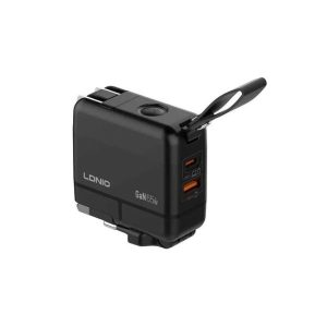 LDNIO Q2618 GaN 65W Universal Travel Fast Charger | USB-C PD + USB-A QC | Foldable Plug